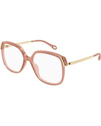 Chloé - Ch0287O 009 Optical Frames Acetate Transparent Squared - Lyst