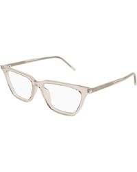 Saint Laurent - Sl 889 Sulpice Thin Opt 004 Optical Frames Acetate Transparent Cat Eye - Lyst
