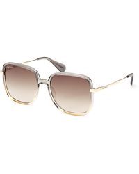 MAX&Co. - Mo0083 20F Sunglasses Injected Squared Normal Shaded - Lyst