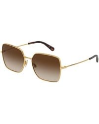 Dolce & Gabbana - Dg2242 02/13 Sunglasses Metal Squared Normal Shaded - Lyst