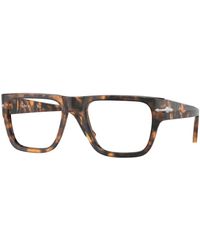 Persol - Po3348V 1210 Optical Frames Acetate Transparent Squared Normal - Lyst