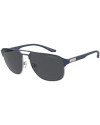 Emporio Armani - Ea2144 336887 Sunglasses Metal Pilot Normal - Lyst