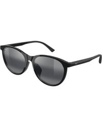 Maui Jim - Mj0600Sa 001 Occhiali Da Sole Bio-Iniettato Grigio Rotonda - Lyst