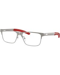 FERRARI SCUDERIA - Fz7018 104 Optical Frames Metal Transparent Squared Normal - Lyst