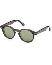 Tom Ford - Ft1358 Thomas-02 20N Sunglasses Acetate Round Normal - Lyst