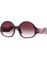 DIESEL - Dl3022U 20528H Sunglasses Injected Round Normal Nuanced - Lyst