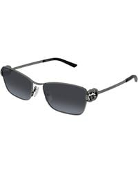 Gucci - Gg2045S 001 Sunglasses Metal Cat Eye - Lyst