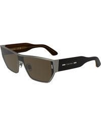 Calvin Klein - Ck25102S 071 Sunglasses Metal Squared Normal - Lyst