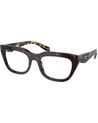 Prada - Pr A06V 17N1O1 Optical Frames Acetate Transparent Geometric Normal - Lyst