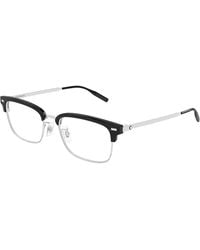 Montblanc - Mb0493Oj 002 Optical Frames Metal Transparent Squared - Lyst