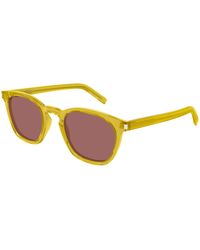 Saint Laurent - Sl 28 058 Sunglasses Acetate Squared - Lyst