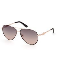 Guess - Gu7885-H 05B Sunglasses Metal Pilot Normal Shaded - Lyst