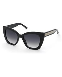 Nina Ricci - Snr376 700 Sunglasses Acetate Smoke Squared Normal Shaded - Lyst