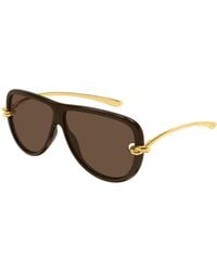 Bottega Veneta - Bv1513S 003 Sunglasses Bio-Injected Pilot - Lyst