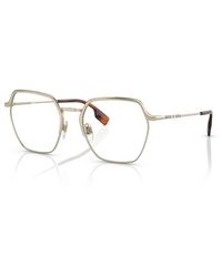 Burberry - Be1371 Angelica 1109 Optical Frames Metal Transparent Geometric Normal - Lyst