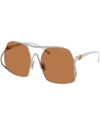 Miu Miu - Mu A55S 1Bc90Q Sunglasses Steel Squared Normal - Lyst