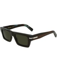 Ferragamo - Sf2034S 319 Sunglasses Acetate Squared Normal - Lyst