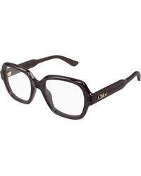 Chloé - Ch0341O 001 Optical Frames Acetate Transparent Geometric - Lyst