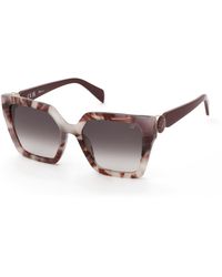 Blumarine - Sbm243 0Z02 Sunglasses Acetate Geometric Normal Nuanced - Lyst