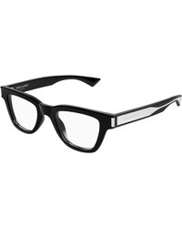 Saint Laurent - Sl 789 Jacques Opt 001 Optical Frames Acetate Transparent Squared - Lyst