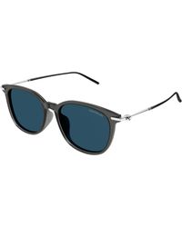 Montblanc - Mb0416Sa 004 Sunglasses Acetate Squared - Lyst
