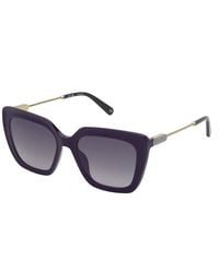 Nina Ricci - Snr379 06Nz Sunglasses Acetate Smoke Squared Normal Shaded - Lyst