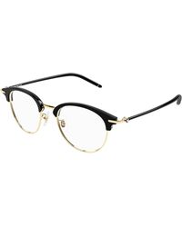 Montblanc - Mb0408O 001 Optical Frames Metal Transparent Squared - Lyst
