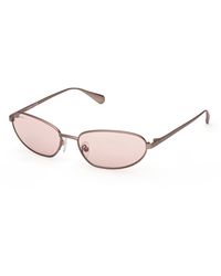 MAX&Co. - Mo0160 35E Sunglasses Metal Round Normal - Lyst