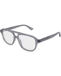 McQueen - Am0574O 005 Optical Frames Acetate Transparent Pilot - Lyst