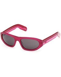 adidas - Or0139 72A Sunglasses Acetate Smoke Round Normal - Lyst