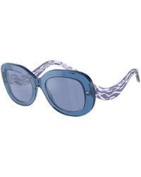 Giorgio Armani - Ar8217 61531U Sunglasses Acetate Light Round Mirrored - Lyst