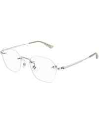 Montblanc - Mb0403O 002 Optical Frames Metal Transparent Round - Lyst
