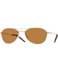 Oliver Peoples - Ov1358S Aero Ii 503553 Sunglasses Steel Pilot Normal - Lyst