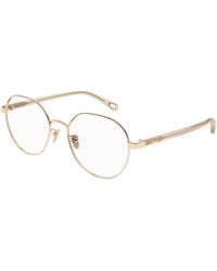 Chloé - Ch0246Oa 002 Optical Frames Metal Transparent Round - Lyst