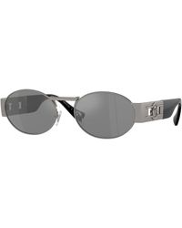 Versace - Ve2264 10016G Sunglasses Metal Round Mirrored Mirror - Lyst