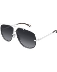 Chloé - Ch0348S 002 Sunglasses Metal Pilot - Lyst