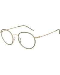 Giorgio Armani - Ar5155 3002 Optical Frames Metal Round Normal - Lyst
