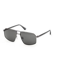 Web - We0395 08A Sunglasses Smoke Squared Normal - Lyst