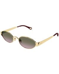 Chloé - Ch0355S 004 Sunglasses Metal Round - Lyst