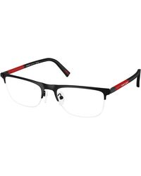 Prada Linea Rossa - Ps 50Rv 1Bo1O1 Optical Frames Metal Pillow Normal - Lyst