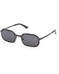 PUCCI - Ep0248 05A Sunglasses Metal Smoke Geometric Normal - Lyst