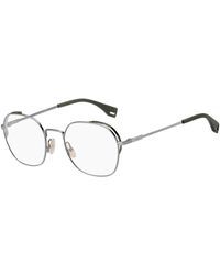 Fendi - Ff M0090 Smf Optical Frames Outlet Steel Round - Lyst