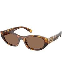 Miu Miu - Mu A03S 14L60M Sunglasses Acetate Geometric Normal - Lyst