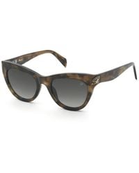 Blumarine - Sbm904 777 Sunglasses Acetate Smoke Cat Eye Normal Nuanced - Lyst