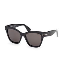Tom Ford - Ft1217 Elvira 01A Sunglasses Acetate Smoke Butterfly Normal - Lyst