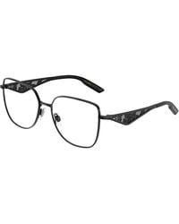 Dolce & Gabbana - Dg1358 01 Optical Frames Metal Transparent Squared Normal - Lyst