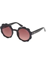 Guess - Gu00127 01F Sunglasses Injected Round Normal - Lyst