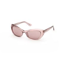 Guess - Gu00286 72S Sunglasses Injected Bordeaux Cat Eye Normal - Lyst