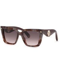 Philipp Plein - Spp178 Plein Muse 03Ka Sunglasses Acetate Squared Normal Nuanced - Lyst