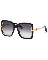 Roberto Cavalli - Src007 700 Sunglasses Metal Squared Normal Shaded - Lyst